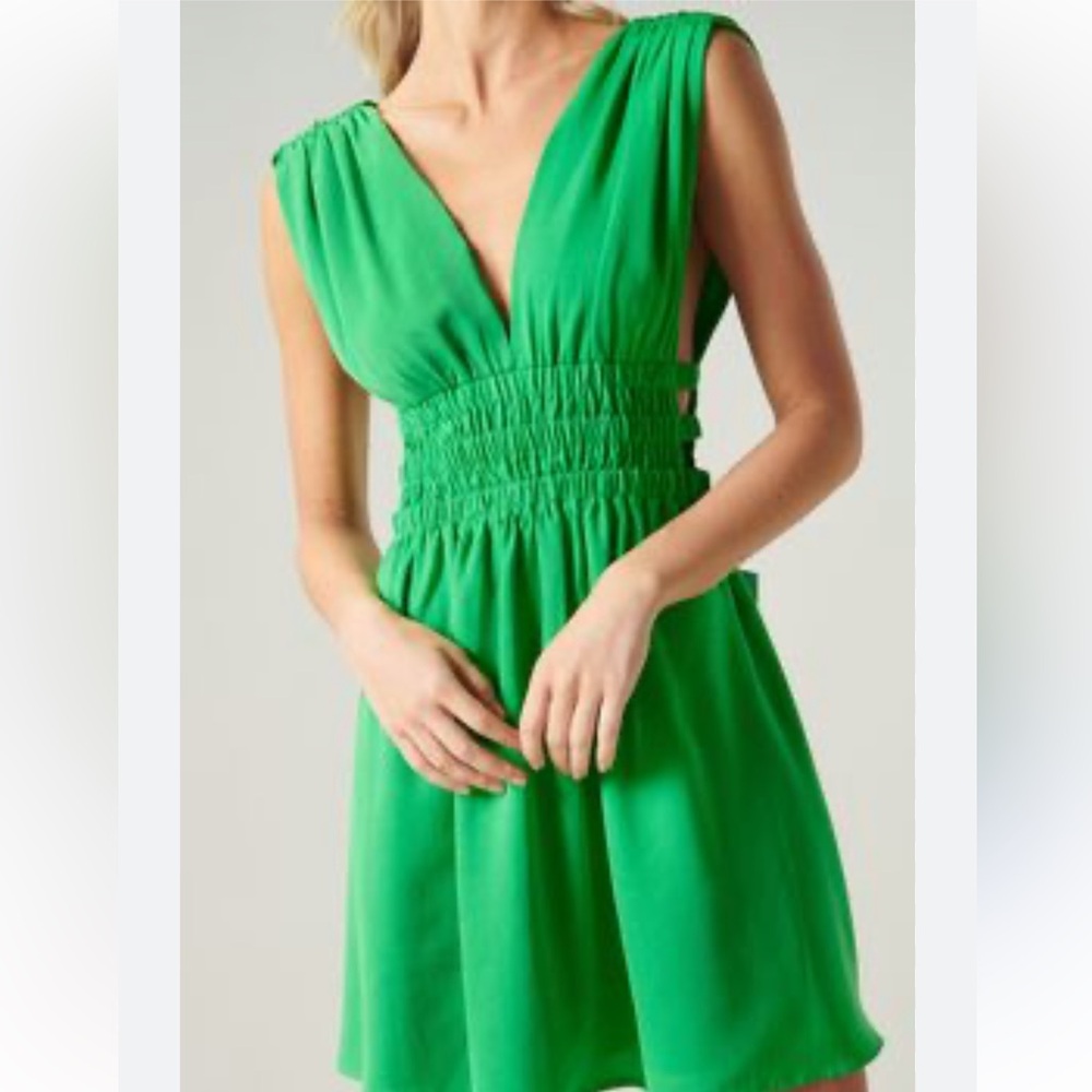 Sugarlips Bright Green Mini Dress